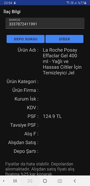 Dermokozmetik fiyat sorgulama